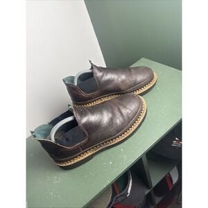 Georgia Boot Giant Romeo Shoes Mens Size 8 Wide Brown Leather Slip On Work GR262